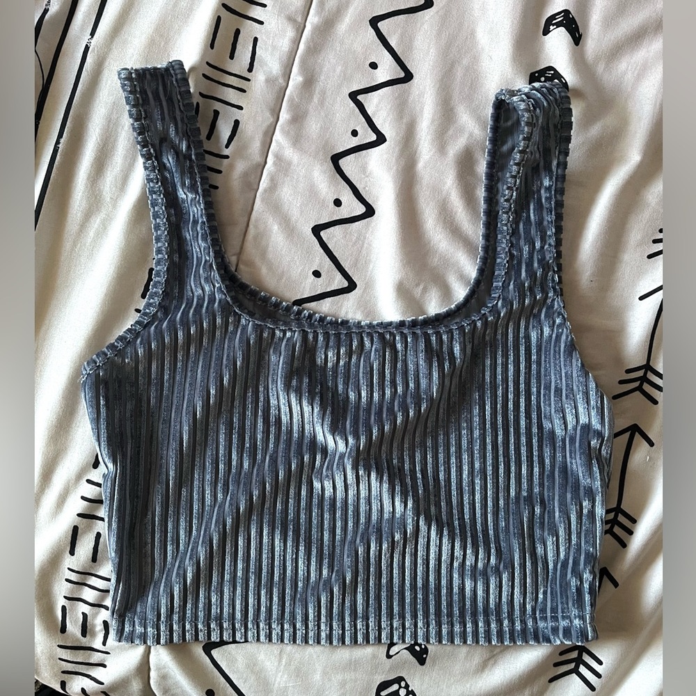 Shein velvety crop tank top